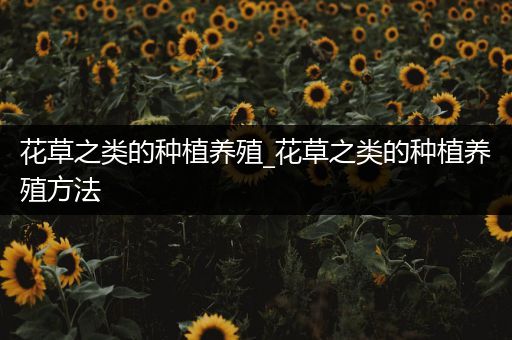 花草之类的种植养殖_花草之类的种植养殖方法