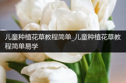 儿童种植花草教程简单_儿童种植花草教程简单易学