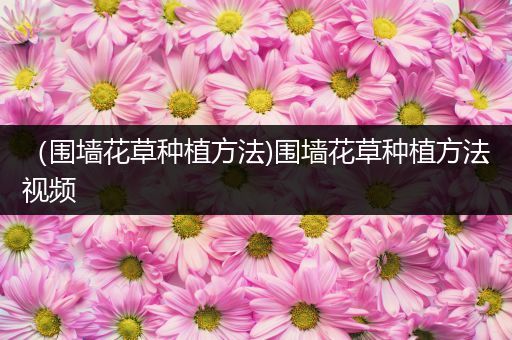 （围墙花草种植方法)围墙花草种植方法视频