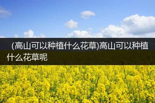 （高山可以种植什么花草)高山可以种植什么花草呢