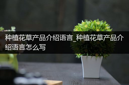 种植花草产品介绍语言_种植花草产品介绍语言怎么写