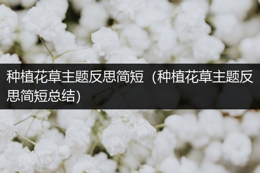 种植花草主题反思简短（种植花草主题反思简短总结）