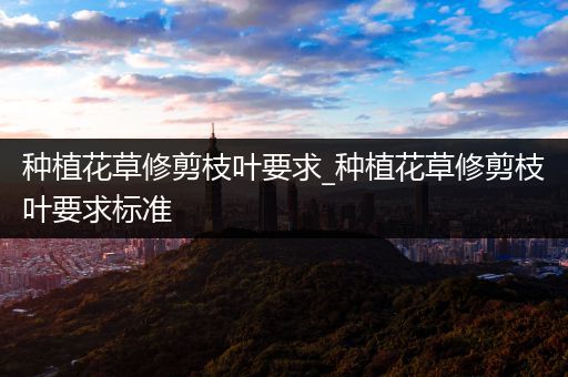 种植花草修剪枝叶要求_种植花草修剪枝叶要求标准