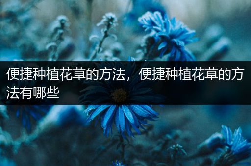 便捷种植花草的方法，便捷种植花草的方法有哪些