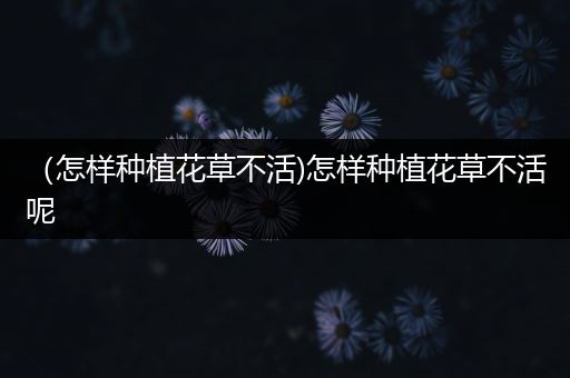 （怎样种植花草不活)怎样种植花草不活呢