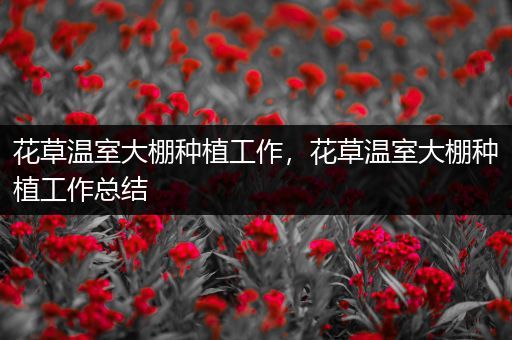 花草温室大棚种植工作，花草温室大棚种植工作总结