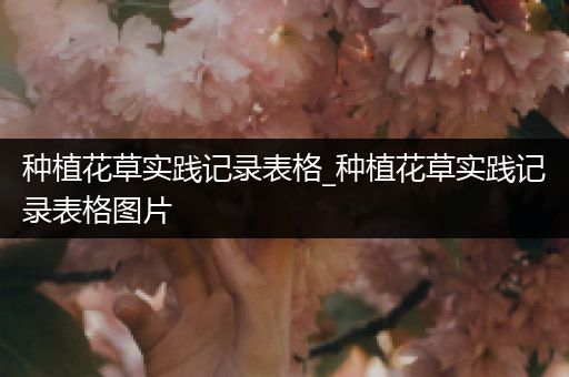 种植花草实践记录表格_种植花草实践记录表格图片