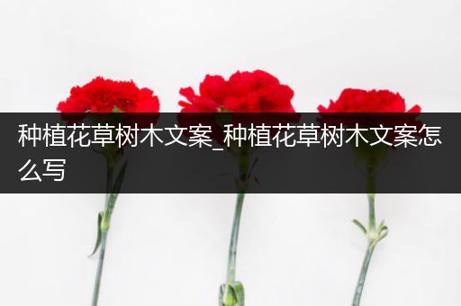 种植花草树木文案_种植花草树木文案怎么写