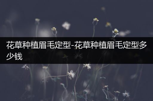 花草种植眉毛定型-花草种植眉毛定型多少钱