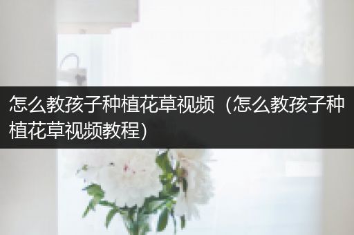 怎么教孩子种植花草视频（怎么教孩子种植花草视频教程）