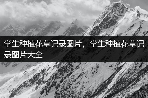 学生种植花草记录图片，学生种植花草记录图片大全