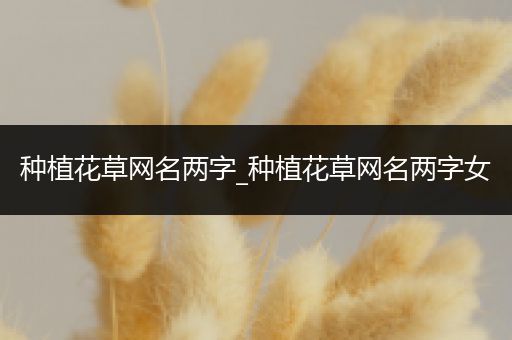 种植花草网名两字_种植花草网名两字女