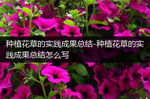 种植花草的实践成果总结-种植花草的实践成果总结怎么写
