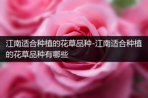江南适合种植的花草品种-江南适合种植的花草品种有哪些