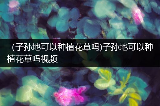 （子孙地可以种植花草吗)子孙地可以种植花草吗视频
