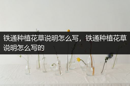 铁通种植花草说明怎么写，铁通种植花草说明怎么写的