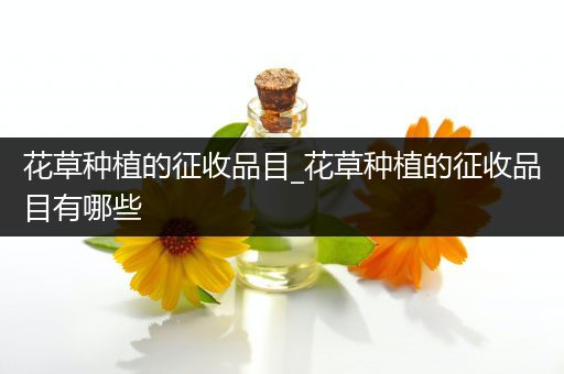 花草种植的征收品目_花草种植的征收品目有哪些