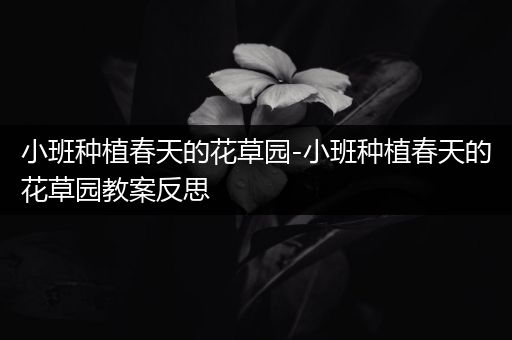 小班种植春天的花草园-小班种植春天的花草园教案反思