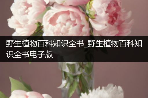 野生植物百科知识全书_野生植物百科知识全书电子版