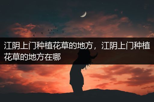 江阴上门种植花草的地方，江阴上门种植花草的地方在哪
