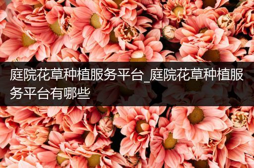 庭院花草种植服务平台_庭院花草种植服务平台有哪些