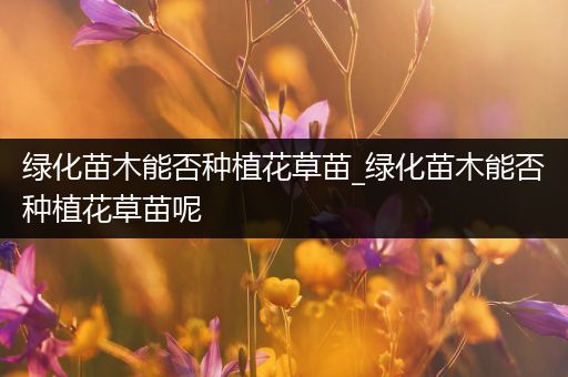 绿化苗木能否种植花草苗_绿化苗木能否种植花草苗呢