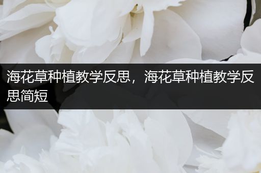 海花草种植教学反思，海花草种植教学反思简短