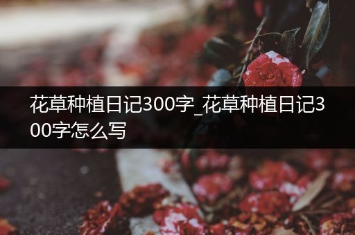 花草种植日记300字_花草种植日记300字怎么写
