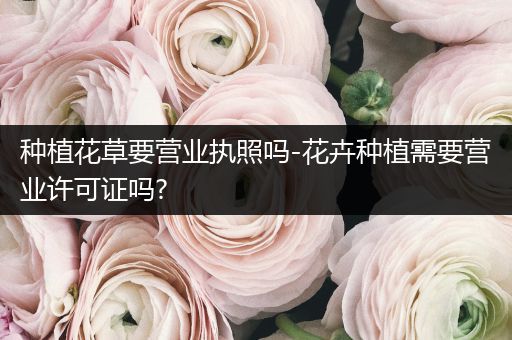 种植花草要营业执照吗-花卉种植需要营业许可证吗?