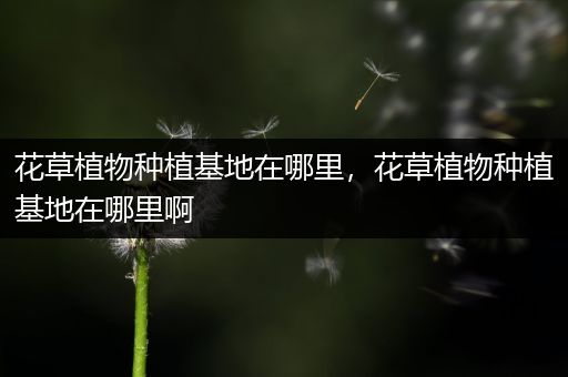 花草植物种植基地在哪里，花草植物种植基地在哪里啊