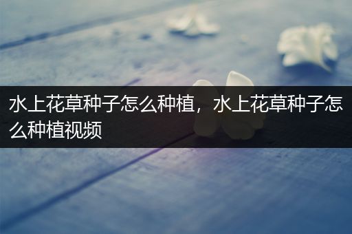 水上花草种子怎么种植，水上花草种子怎么种植视频