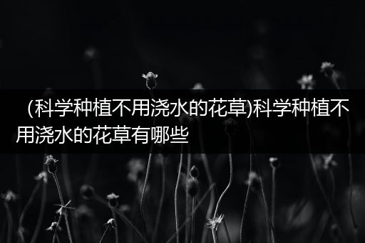 （科学种植不用浇水的花草)科学种植不用浇水的花草有哪些