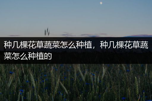 种几棵花草蔬菜怎么种植，种几棵花草蔬菜怎么种植的