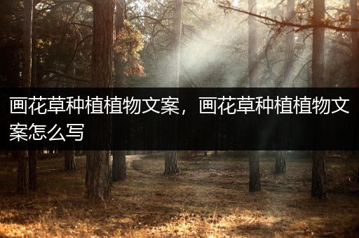 画花草种植植物文案，画花草种植植物文案怎么写