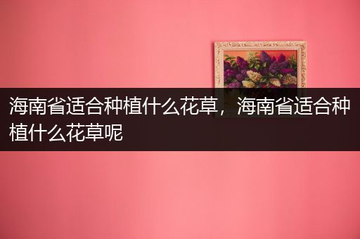 海南省适合种植什么花草，海南省适合种植什么花草呢