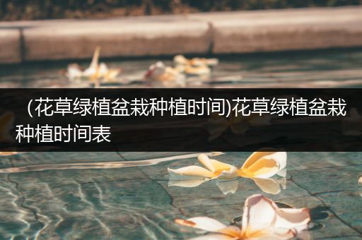 （花草绿植盆栽种植时间)花草绿植盆栽种植时间表
