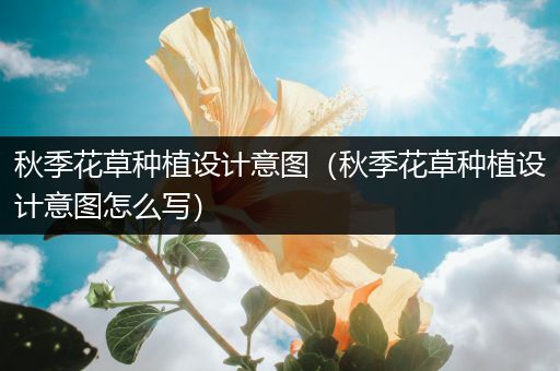 秋季花草种植设计意图（秋季花草种植设计意图怎么写）