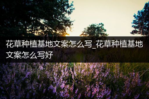 花草种植基地文案怎么写_花草种植基地文案怎么写好