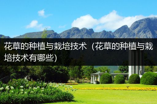 花草的种植与栽培技术（花草的种植与栽培技术有哪些）
