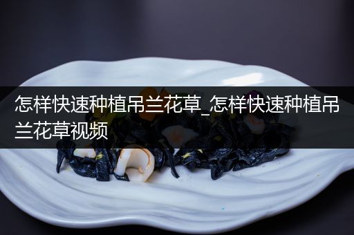怎样快速种植吊兰花草_怎样快速种植吊兰花草视频