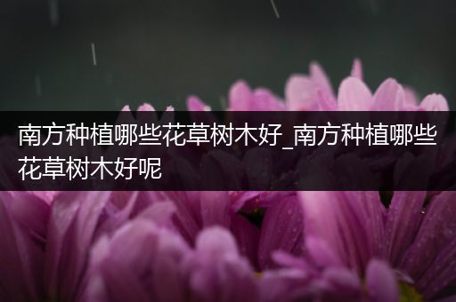南方种植哪些花草树木好_南方种植哪些花草树木好呢