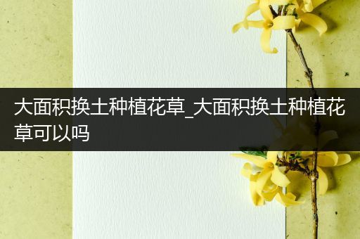 大面积换土种植花草_大面积换土种植花草可以吗