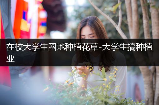 在校大学生圈地种植花草-大学生搞种植业