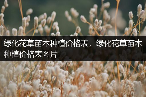 绿化花草苗木种植价格表，绿化花草苗木种植价格表图片