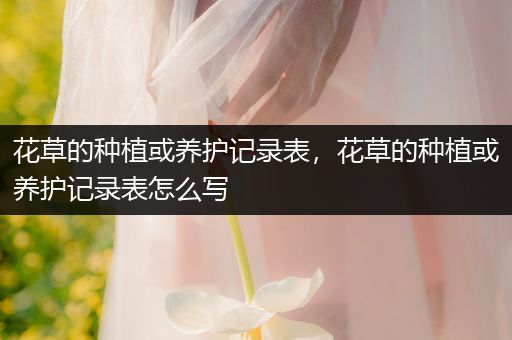 花草的种植或养护记录表，花草的种植或养护记录表怎么写