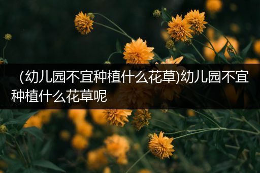 （幼儿园不宜种植什么花草)幼儿园不宜种植什么花草呢
