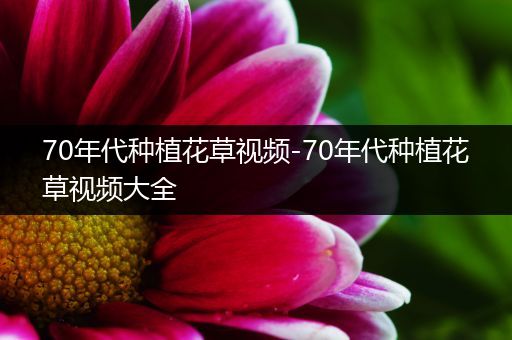 70年代种植花草视频-70年代种植花草视频大全