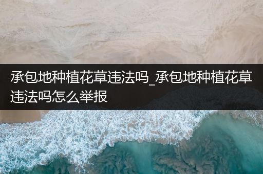 承包地种植花草违法吗_承包地种植花草违法吗怎么举报