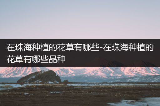 在珠海种植的花草有哪些-在珠海种植的花草有哪些品种