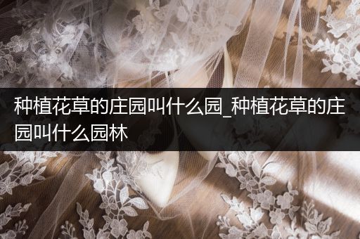 种植花草的庄园叫什么园_种植花草的庄园叫什么园林